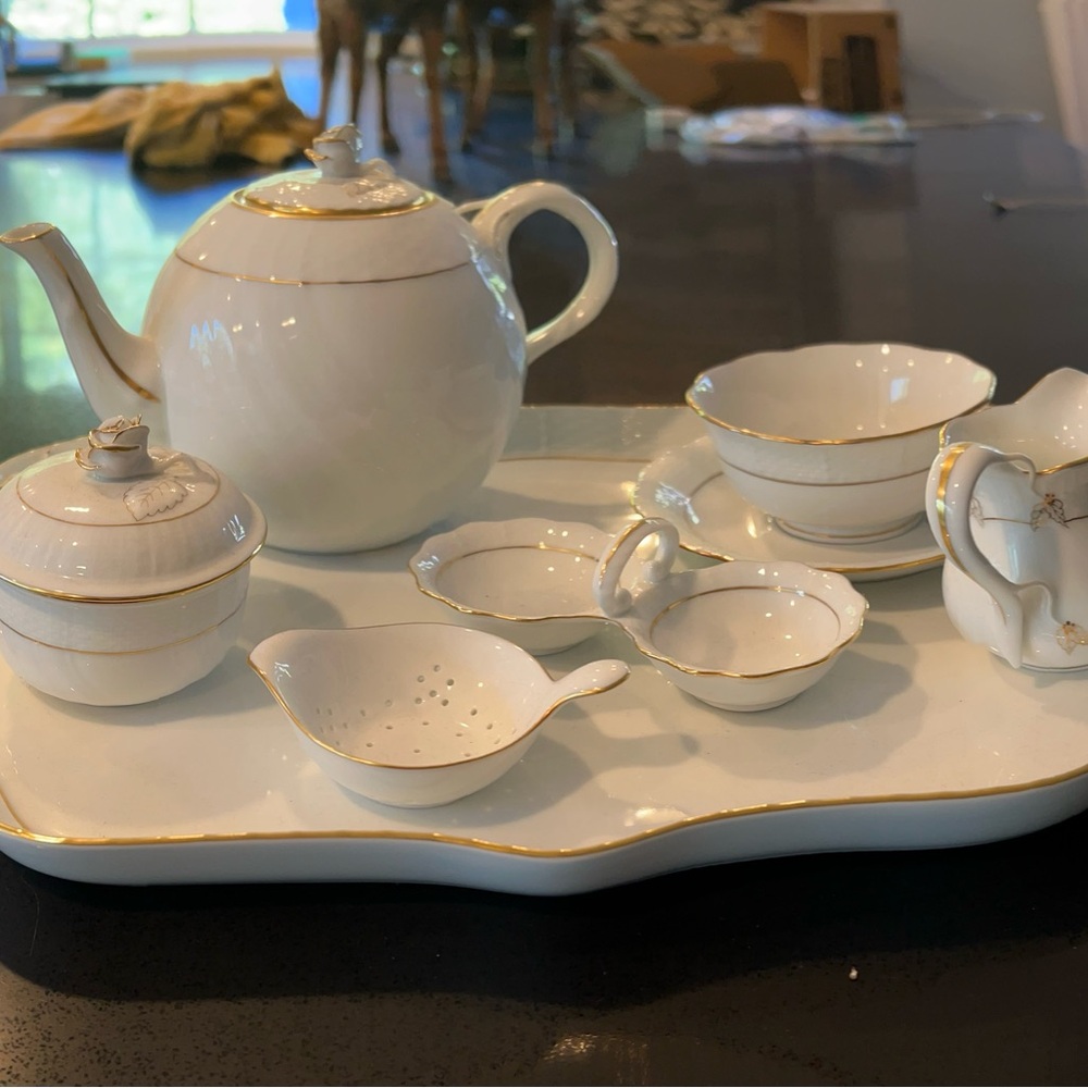 Herend Golden Edge Tea Set